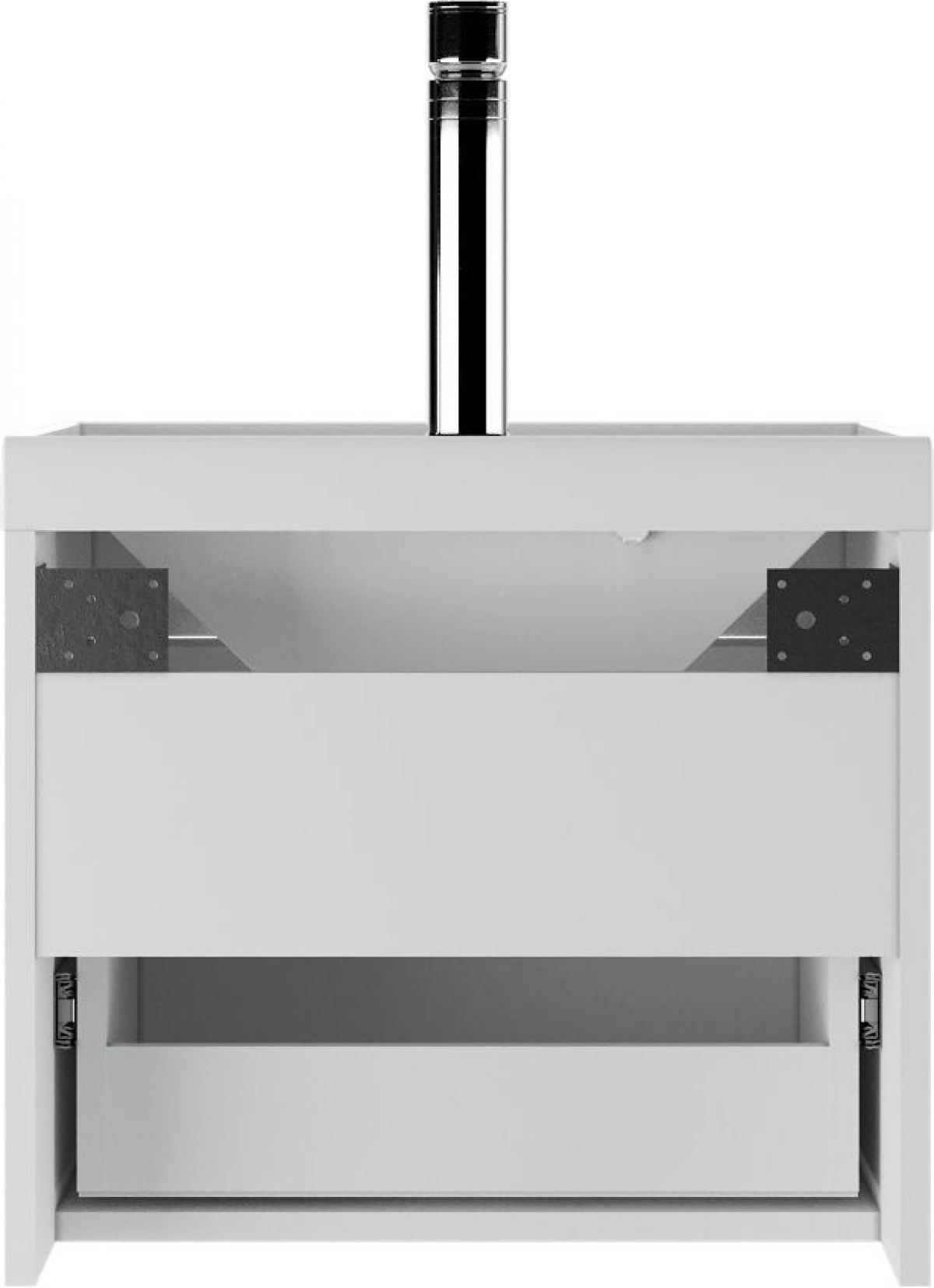 Тумба подвесная под умывальник "Bazis 50" Ева с одним ящиком В1 Айсберг (DA5912T) | фото 4