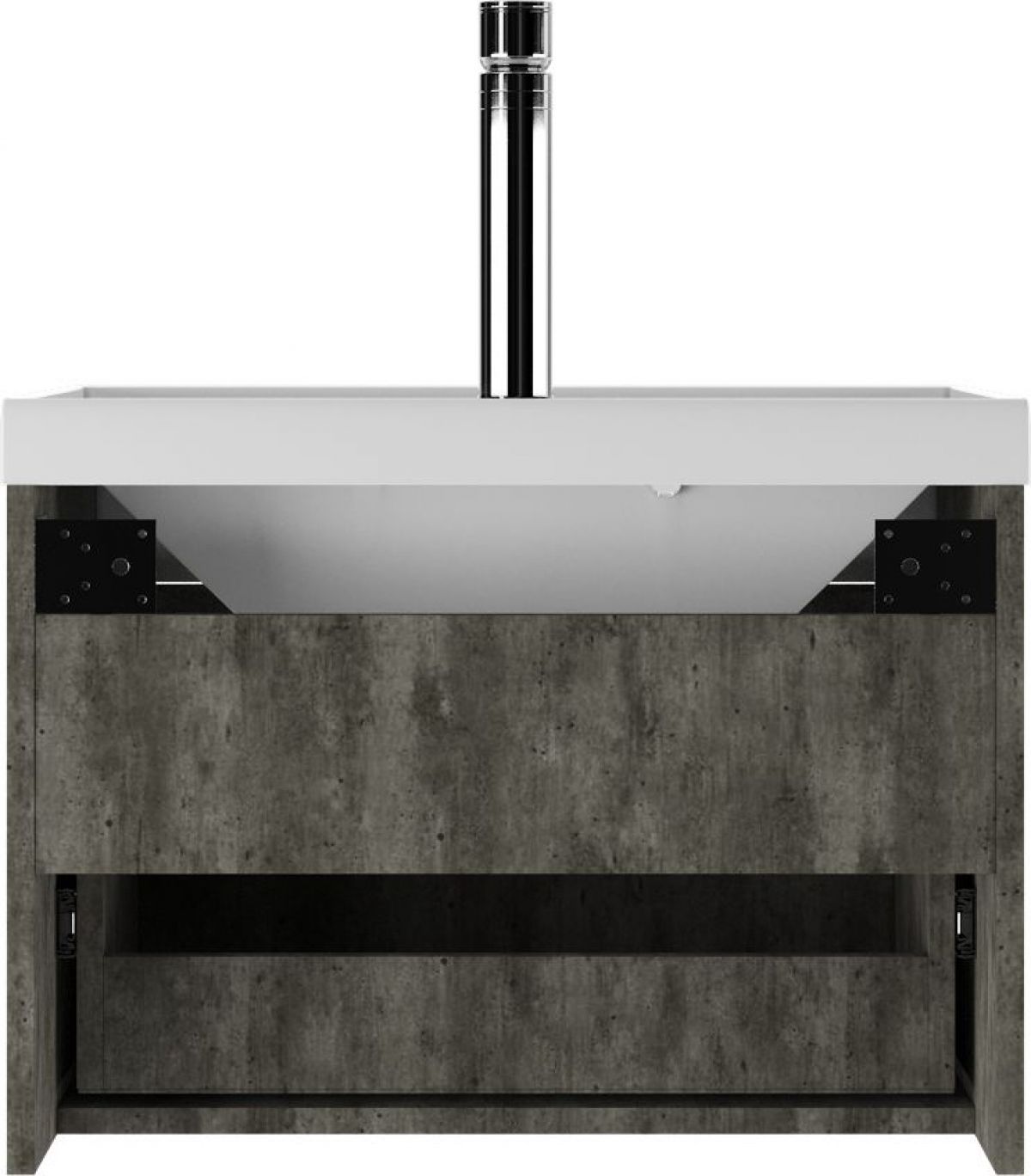 Тумба подвесная под умывальник "UNIT 60" Ева с одним ящиком В1 Бетон Айсберг (DA5905T) | фото 8