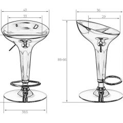 Стул барный DOBRIN BOMBA LM-1004 (белый) | фото 2